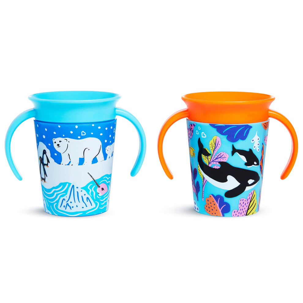 WildLove Trainer Miracle 360 Cup, Toddler Cup Set, BPA Free Baby & Toddler Sippy Cups, Non Spill Cup, Dishwasher Safe