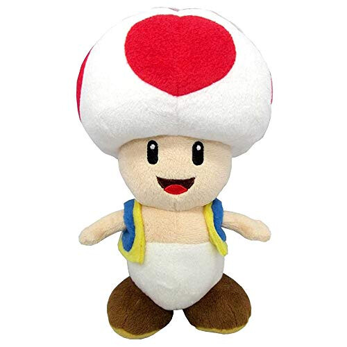 Super Mario AC04 Toad Sanei Officially Licensed Plush, Multicolour