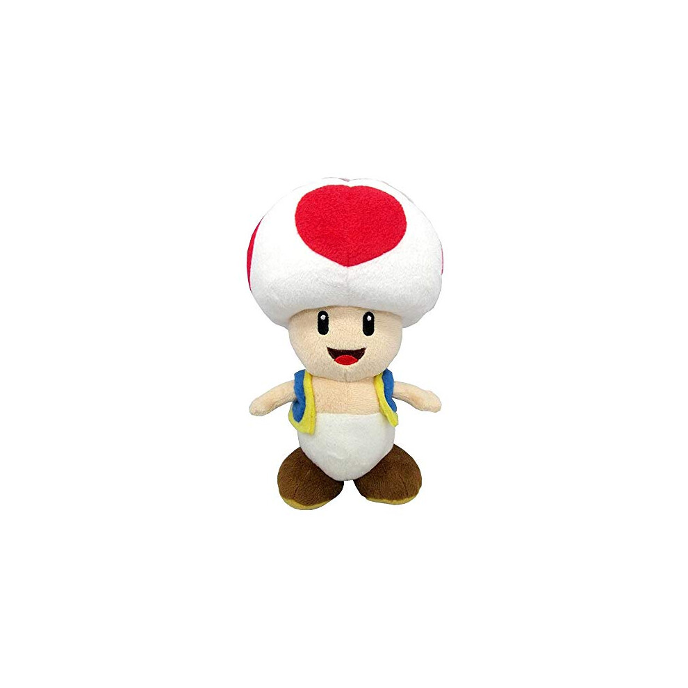 Super Mario Ac04 Toad Sanei Officially Licensed Plush, Multicolour