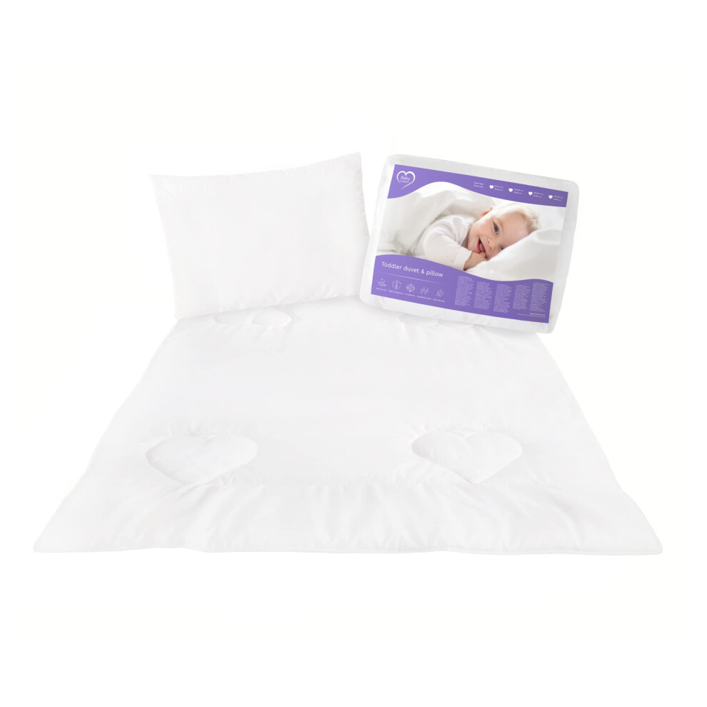 Duvet and Pillow Bedding Set 150x120 cm for Toddler Junior Bed