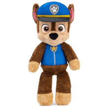 PAW Patrol Official Chase Take-Along Buddy Plush Toy, Premium Stuffed Animal for Ages 1 and Up, Blue/Brown, 33.02cm