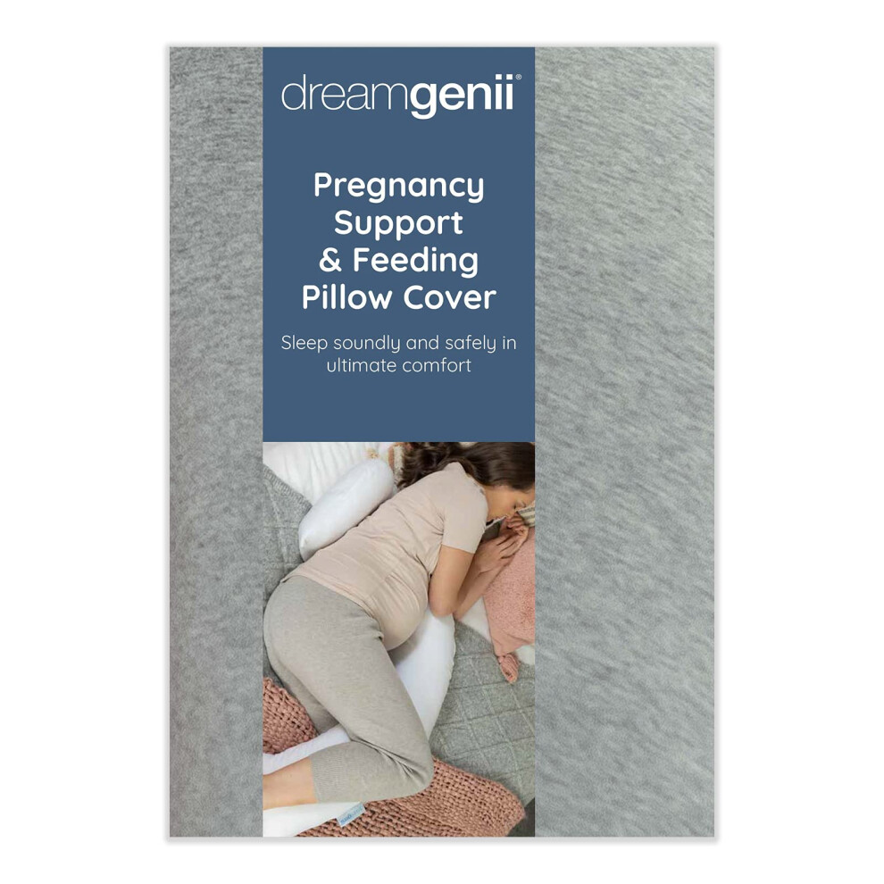 Pregnancy Support and Feeding Pillow Spare Cover - Grey Marl Cotton Jersey