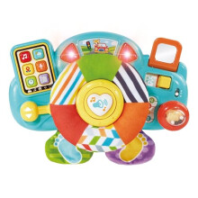 Baby Beep Beep Baby Driver, Steering Wheel Toy with Activities, Songs & Phrases, 6 Interactive Buttons, Manipulative