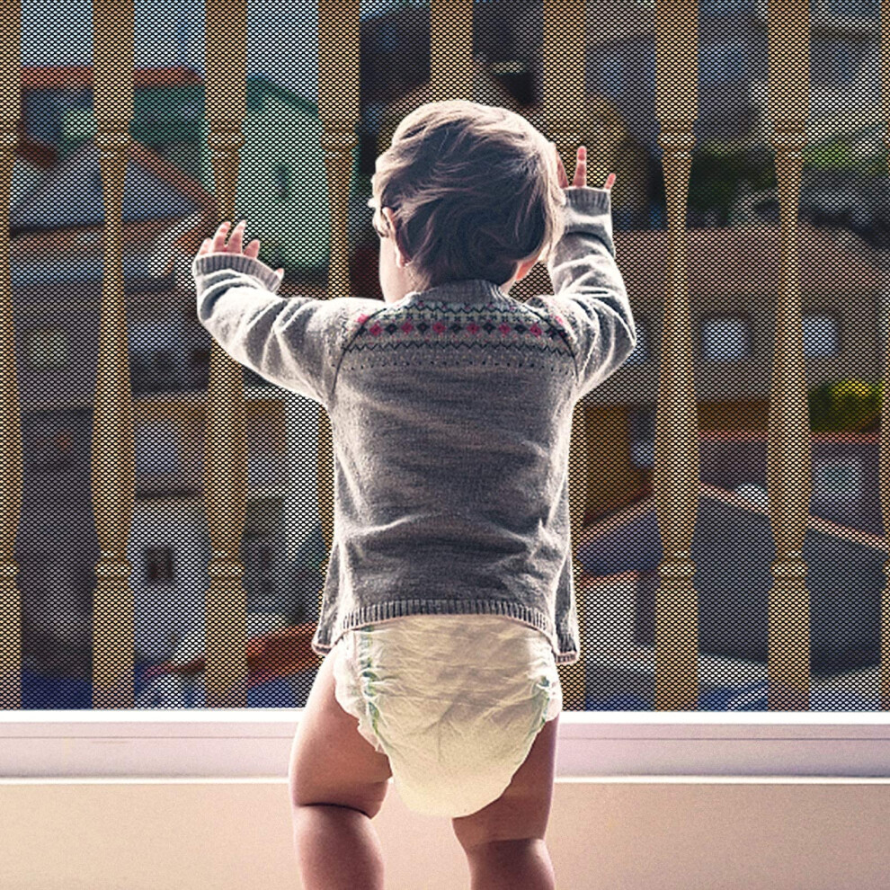Yiomxhi Child Safety Net Mesh, Baby Balcony And Stairway Safety Net, 10Ft X 3Ft Banister Guard Heightened Adjustable Sturdy