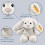 Steiff Soft Cuddly Friends Hoppie Rabbit, Light Grey, 18, 80463 - Plush Soft Toy 3