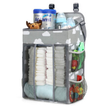 Best Hanging Diaper Caddy stacker for changing table crib playard and wall, Baby Nursery Organizer, large capacity