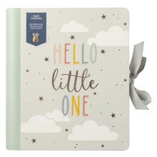 Baby B Baby Journal with Pockets and Stickers, Neutral, Grey