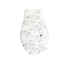 Ergonomic Baby Swaddle Wrap for Newborns, with Hip Positioner & Arm Pouches, 100% Breathable Cotton, Sheep