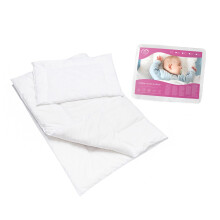 2 Piece Duvet Quilt & Flat Pillow Set for Baby Junior Bed 100% Polycotton (150x120 cm)