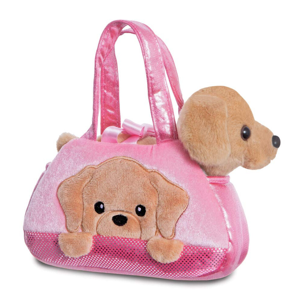 Aurora World Aurora, 61365, Fancy Pal Peekaboo Labrador Dog, Soft Toy, & Pink/Brown