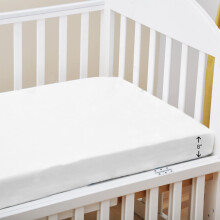 100% Cotton Fitted Cot Sheets White, 400 Thread Count Long Staple Cotton Fitted Cot Sheets 140 x 70 cm, Sateen Weave 15