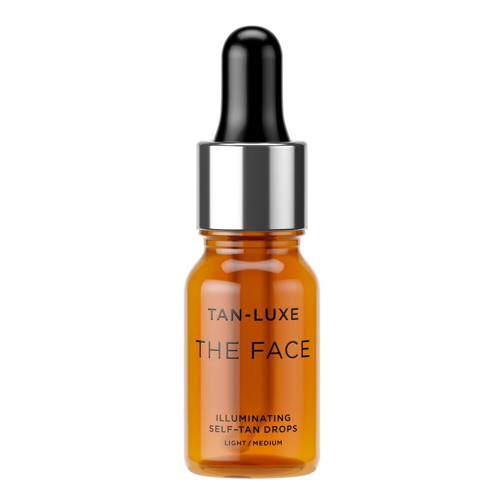 Tan Luxe THE FACE Self Tanning Drops, Light/Medium(10 ml) Add to Skin Care for Custom Face Tan, Cruelty Free & Vegan