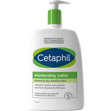 Face & Body Moisturiser, 1L, Moisturising Lotion For Normal To Dry, Sensitive Skin, With Niacinamide & Vitamin E