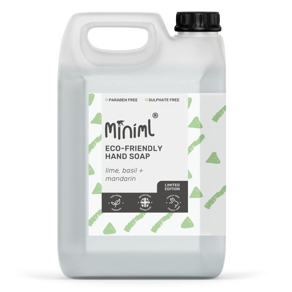 Miniml Unisex Clear Hand Wash Refreshing Lime & Basil 5L In - Image 7