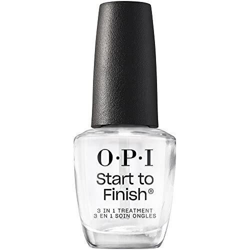 OPI Start To Finish 3in1 Nail Polish Treatment Leaving Long Lasting Shine, Clear Nail Polish Base Coat, Top Coat &