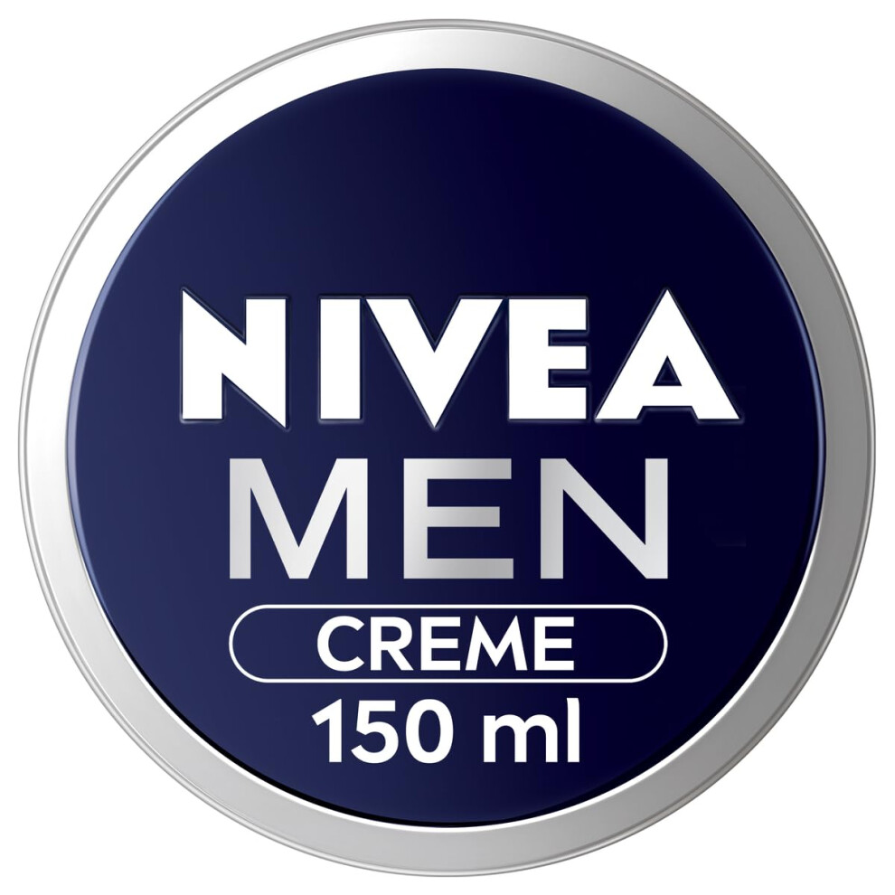 Men Creme Pack of 5 (5 x 150 ml), Intensive Everyday Face, Body and Hand Cream with Vitamin E, Moisturising Cream For