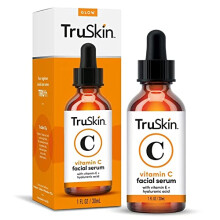 TruSkin Vitamin C Serum for Face - Brightening Anti-Aging Serum with Hyaluronic Acid & Vitamin E - 30ml - Plant-Based, Fragrance-Free for Dark Spots