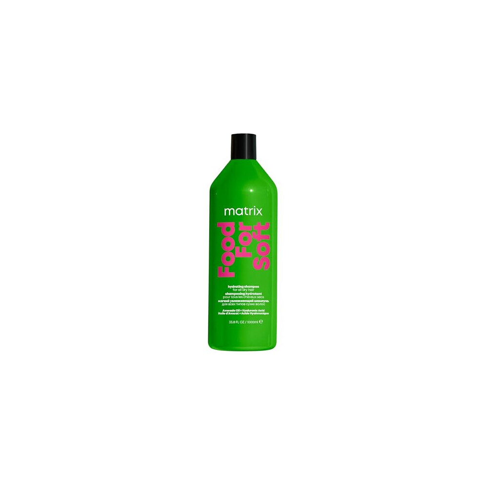 Matrix Food For Soft Hydrating Shampoo With Avocado Oil And Hyaluronic Acid, For Dry Hair, Moisturising And Nourishing, 1 Litre