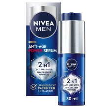 Anti-Age 2in1 Power Serum (30ml), Hydrating Serum with Luminous 630 and Hyaluronic Acid, Reduces Deep Wrinkles and Dark