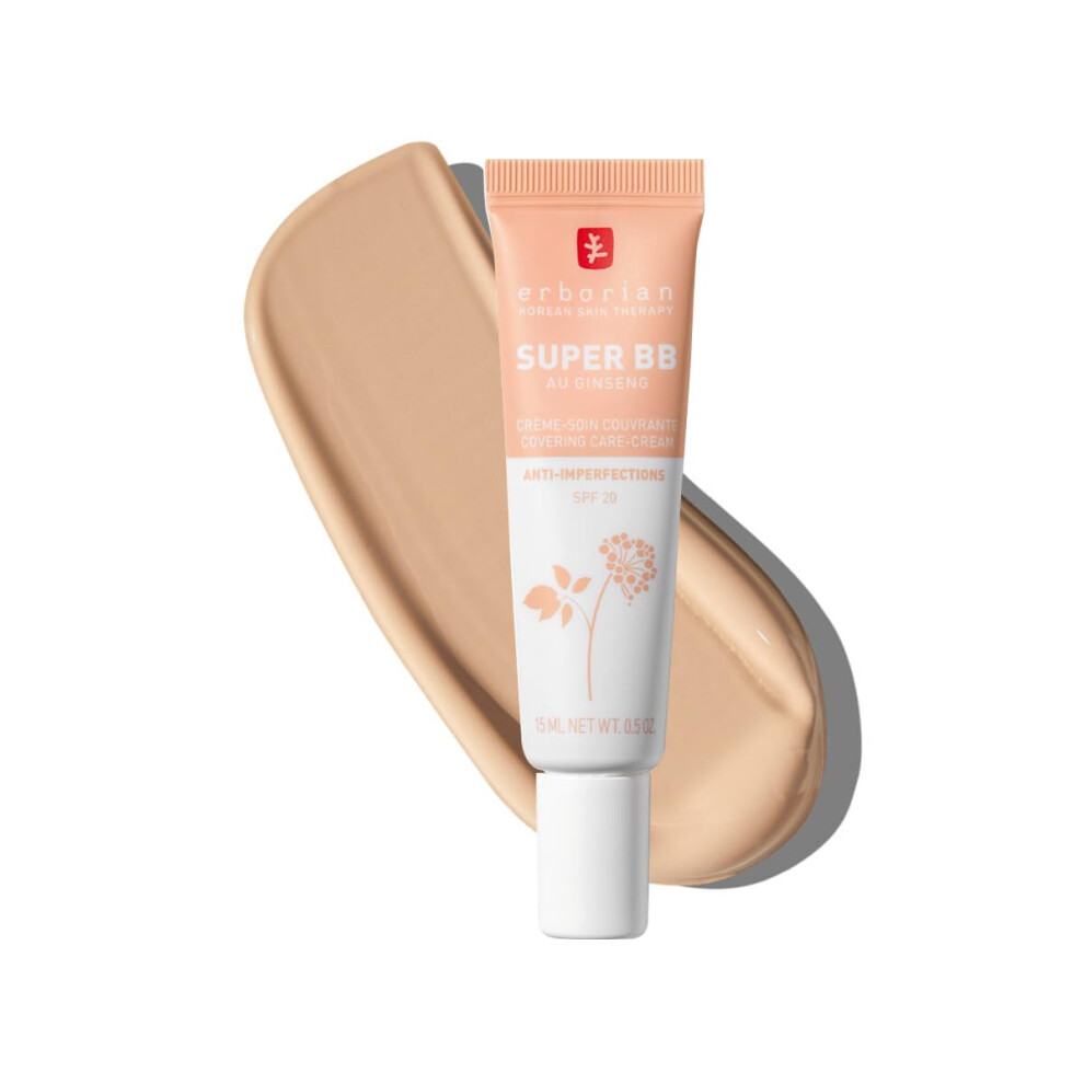 Super BB Cream with Ginseng - Full coverage BB cream for acne prone skin - Clair 15ML