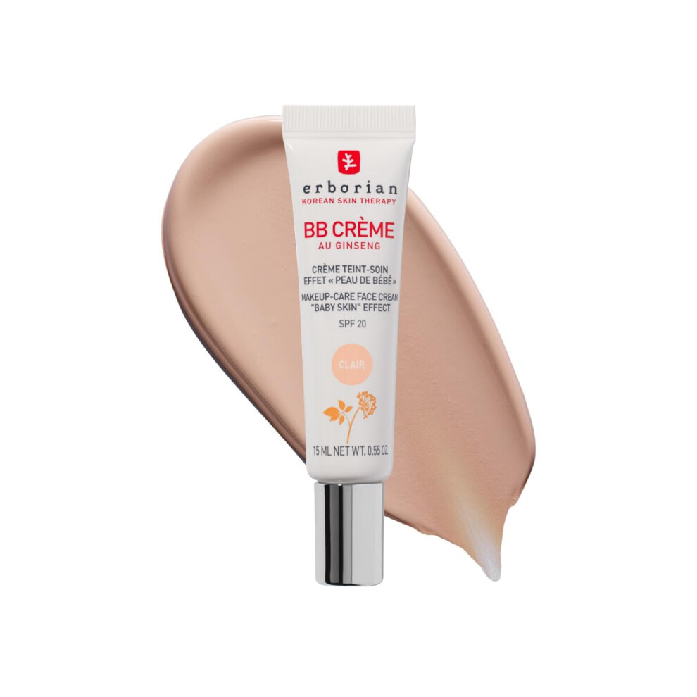 Erborian Cream - Bb With Ginseng - Complexion - "Baby Skin" Effect - Korean Cosmetic Treatment 5 -In -1 For Spf 20 - Clear