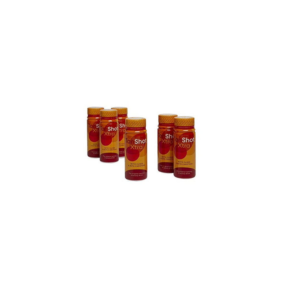 X6 Tanshot / Sunshot Tanning drinks, Promotes tanning and cares for your skin (X6 60ml bottles) by tanshot