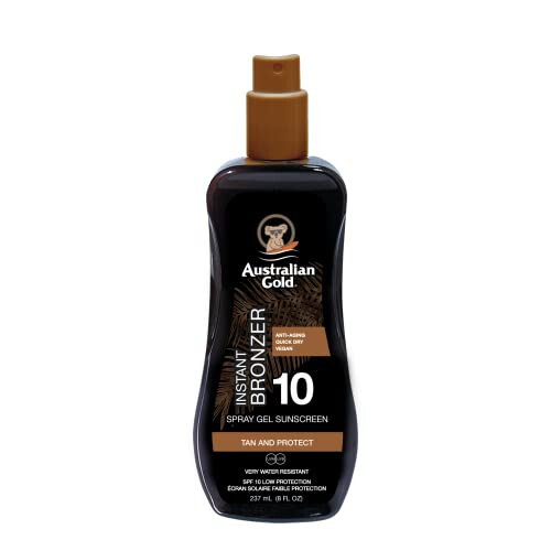 Australian Gold SUNSCREEN SPF10 spray gel with instant bronzer 237 ml 1