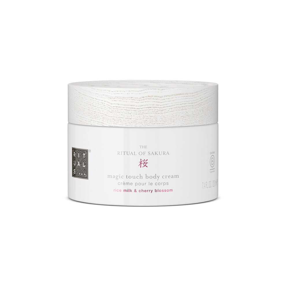 Body Cream from The Ritual of Sakura, 220 ml - with Rice Milk, Cherry Blossom, Antioxidants, Vitamin E & Centella