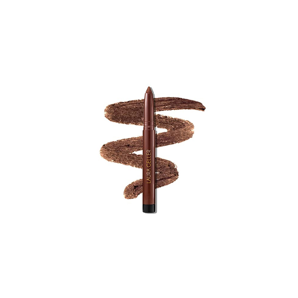 LAURA GELLER NEW YORK Kajal Longwear Kohl Eyeliner Pencil with Caffeine, Smooth & Blendable Makeup, Dark Brown
