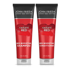 John Frieda Rode Versterkende Shampoo & Conditioner Bundel, Stralend Rood voor Rood Haar