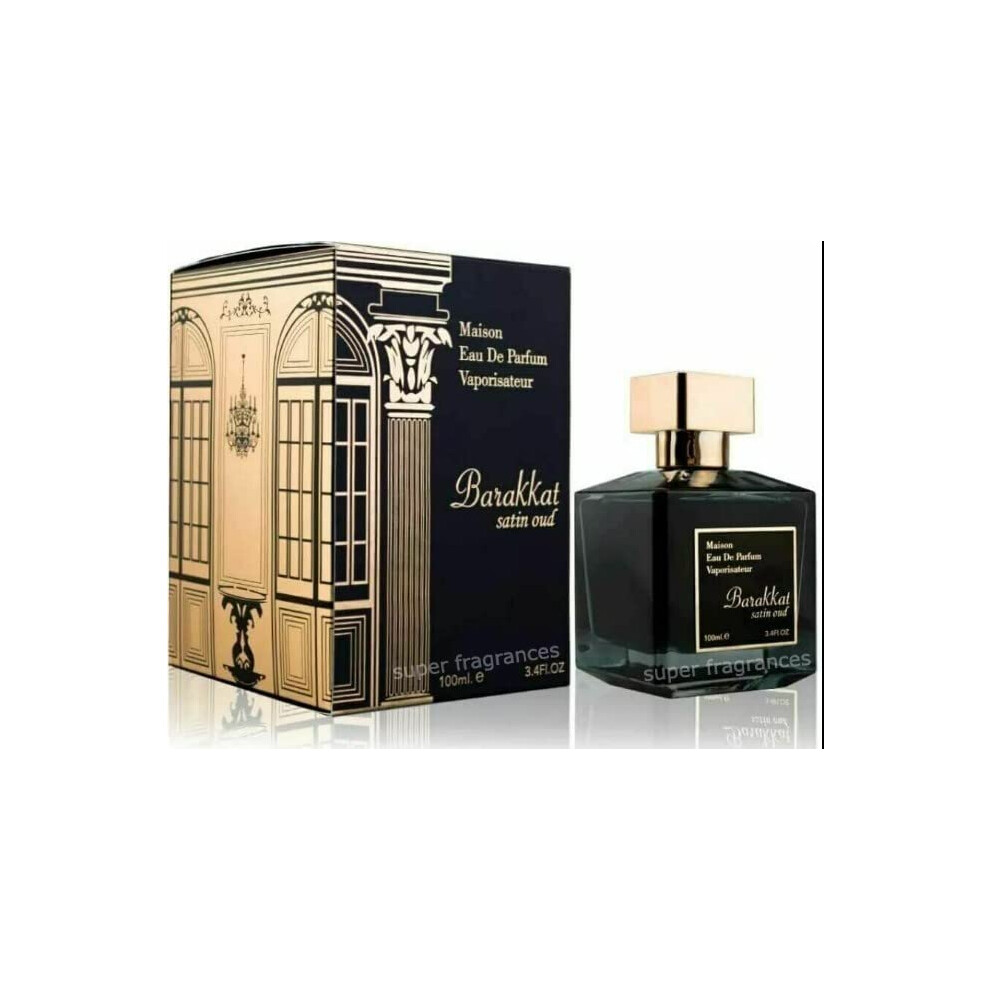 Barakkat satin oud perfume Spray 100ml for men and women | Violet, Laotian oud, Bulgarian rose, Vanilla, Amber