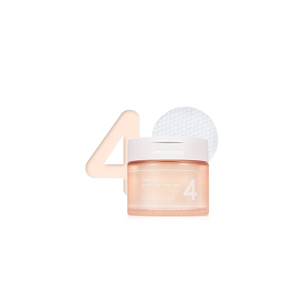 Numbuzin No. 4 Pore Zero Peeled Egg Toner Pad Exfoliating Cotton Pads For Shiny Skin And Enlarged Pores 70 Pc - Image 3
