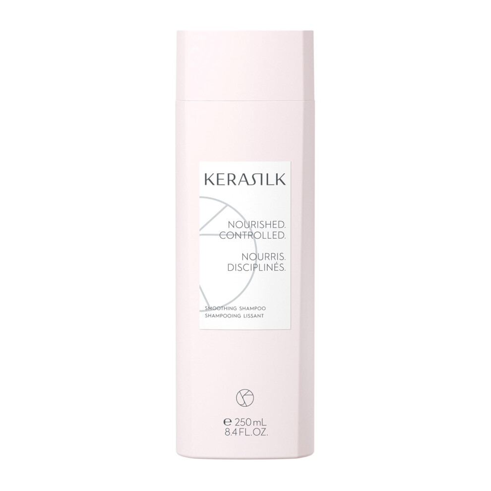 Kerasilk Smoothing Shampoo Intensively Nourishes Tames Frizz & Smooths Strands For Coarse Frizzy Unruly Hair Improves Manageability For All