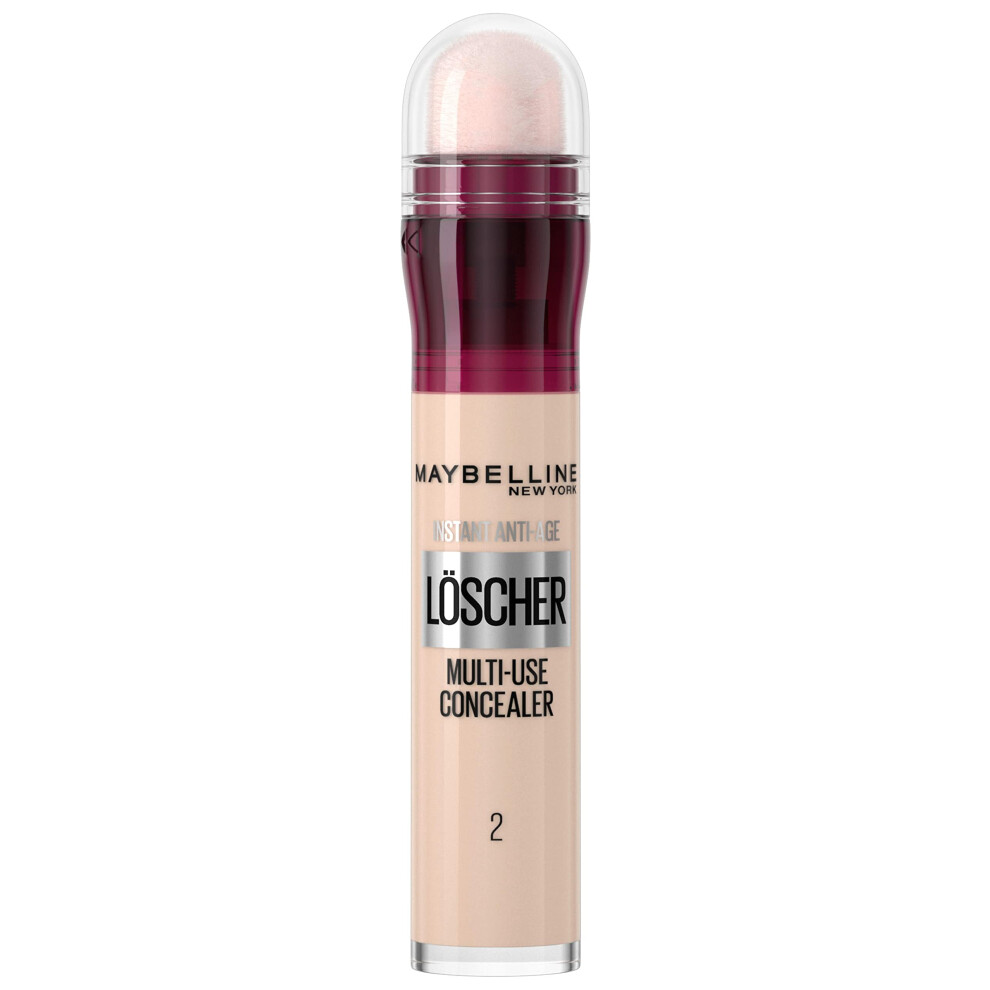 New York Concealer, Instant Anti-Age Effect Concealer, Eraser with Micro Eraser Applicator, No. 02 Nude, 6.8 ml