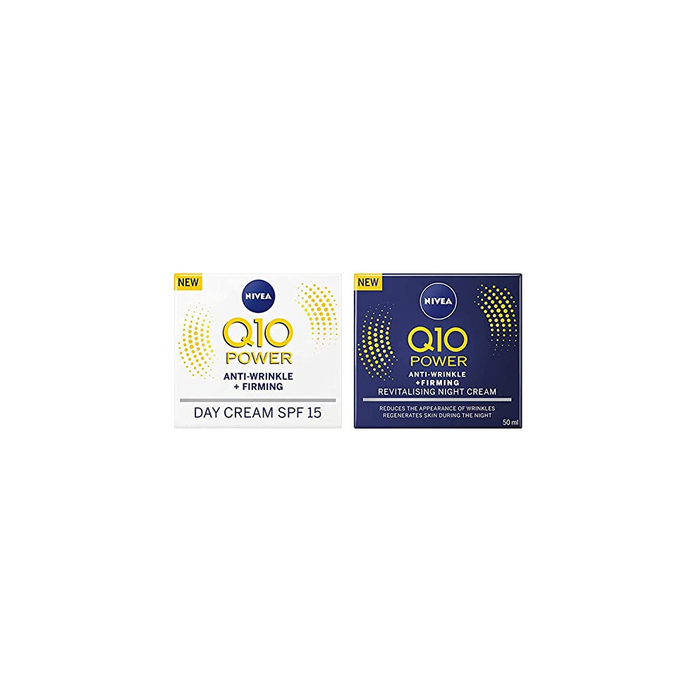 Q10 SPF 15 Anti-Wrinkle Face Day Cream Plus Face Night Cream, 50 ml
