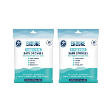 Rinse Free Bath Shower Sponge Wipes - Body Wash Wipes for Bathing - Perfect for Camping, Festivals, Gym & Travel - Dry