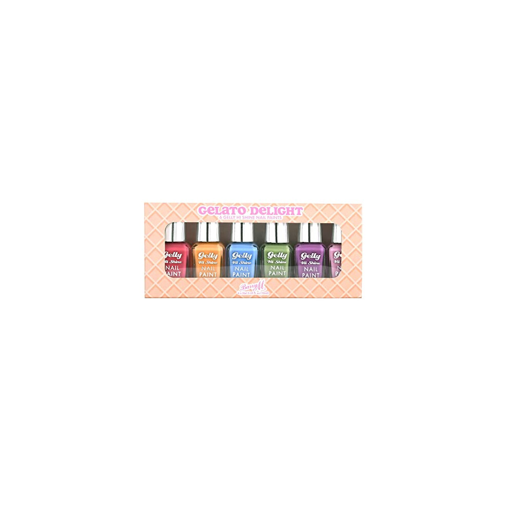 Nail Paint Gift Set, 6 Gelly Hi Shine Nail Paints - Gelato Delight