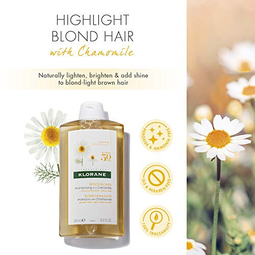 Klorane Blond Highlights Shampoo with Chamomile (400ml) 2