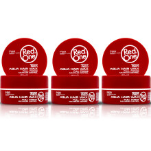 Hair Styling Aqua Wax Red 3x 150 ml | Edge Control | Hair Gel Wax | Ultra Hold | Strawberry Scent | Men & Women Hair Wax