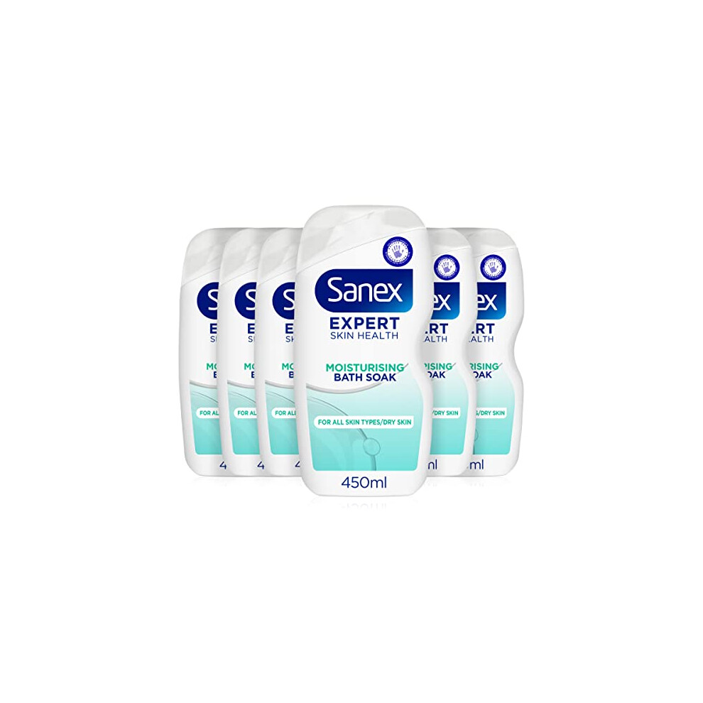 Sanex Biomeprotect Moisturising Bath Foam 450Ml Pack Of 6, Gently Cleanses Skin, Microbiome Skincare Body Wash (6X450ml)