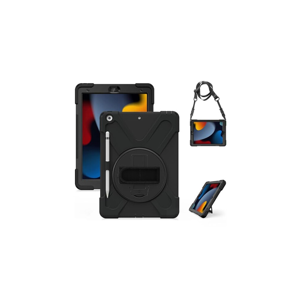 Ipad 9Th/8Th/7Th Generation Case (2021/2020/2019), Ipad 10.2 Case Shockproof With [360 Rotatable Kickstand/Hand 779172261280