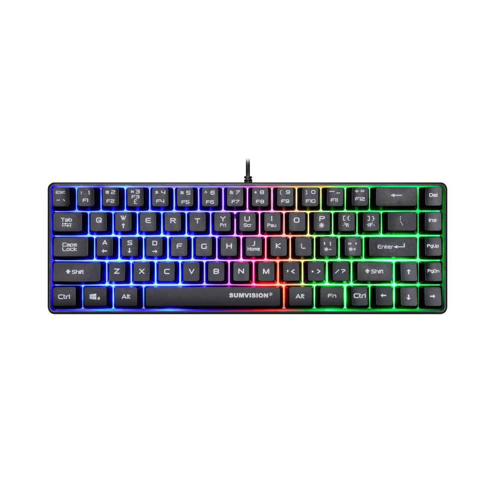 PC Gaming Keyboards SUMVISION SEEKER DESTROYER 60% Percent Pro Gaming Keyboard Wired USB Mini Compact Backlit Mechanical