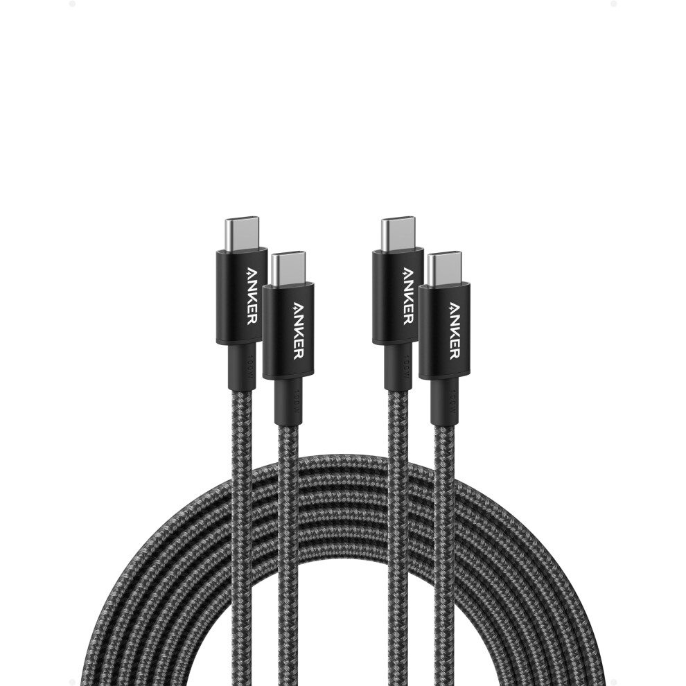 333 USB C to USB C Charger Cable (10ft 100W, 2-Pack), USB 2.0 Type C Charging Cable Fast Charge for MacBook Pro 2020,