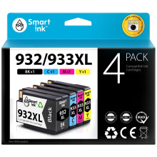 Compatible Ink Cartridge Replacement for HP 932XL 933XL 932 XL 933 High Yield (BK & C/M/Y 4 Combo pack) to use with