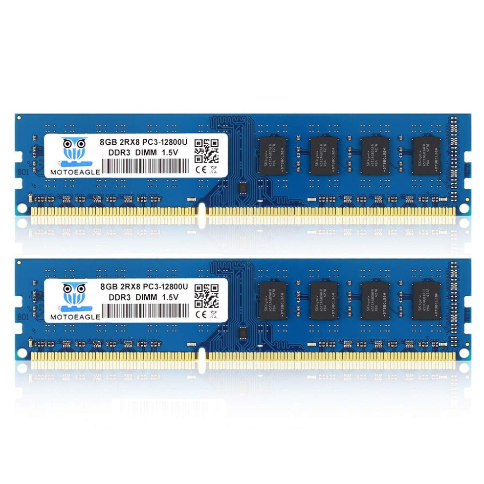 DDR3/DDR3L 1600 MHz UDIMM RAM 16GB Kit (8GBx2) PC3/PC3L 12800U 8GB 1.35V/1.5V 240-Pin Non-ECC Unbuffered 2RX8 Dual Rank-image-OPC-PDRZRSR-NEW