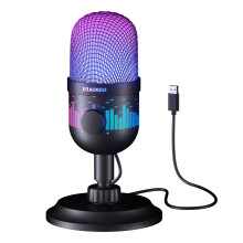 USB Microphone, AK-1i Gaming Microphone for PC, Mac,PS4/5,Podcast Microphone with RGB,Great for Recording, Streaming