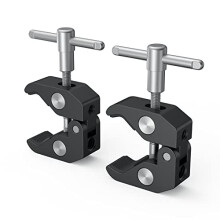 2 Pack Super Clamp w/1/4" and 3/8" Threads, Camera Clamps Clip Mount Crab Clamp for DSLR Cameras, Lights, Umbrellas,