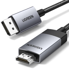 Ugreen DisplayPort-zu-HDMI-Kabel, 4K bei 60 Hz, 2 m - Grau