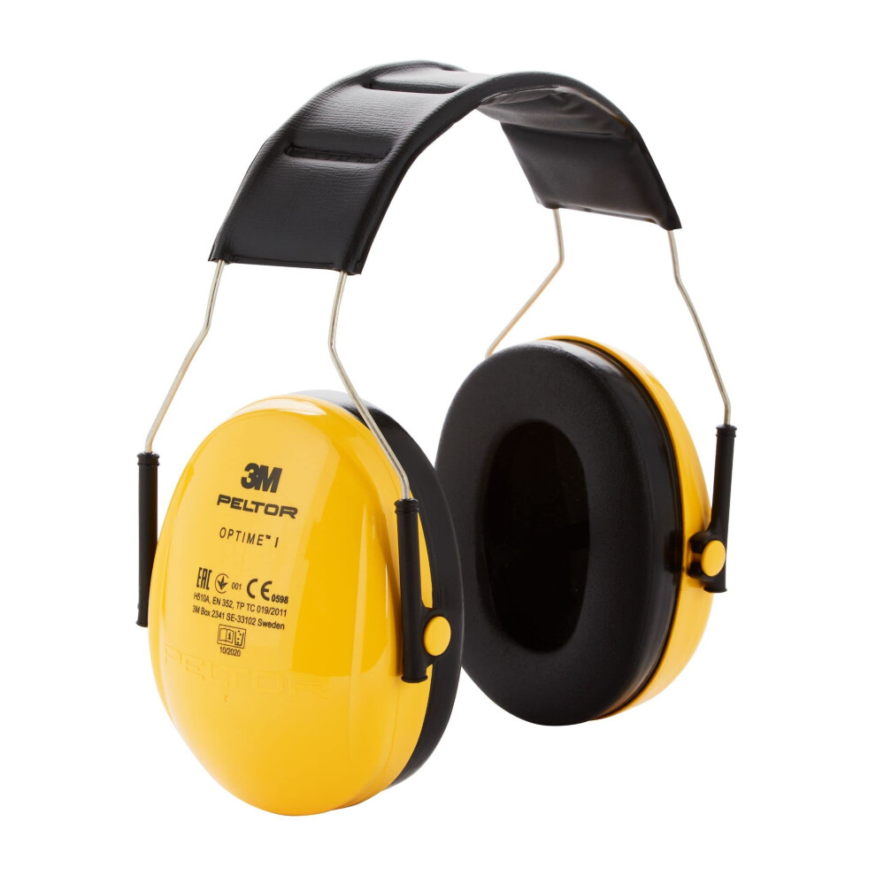 Peltor Optime I, H510AC1, Ear Muffs Headband, Lightweight Ear defenders, Hearing Protection reduces noise level by up to