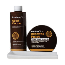 Wood Wax Kit - Use to Clean, Wax, Polish & Protect All Items of Wood Such as Furniture, Worktops & Doors - Contains